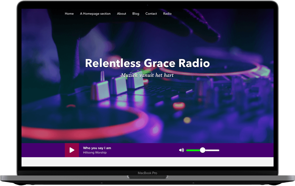 First design of the website header