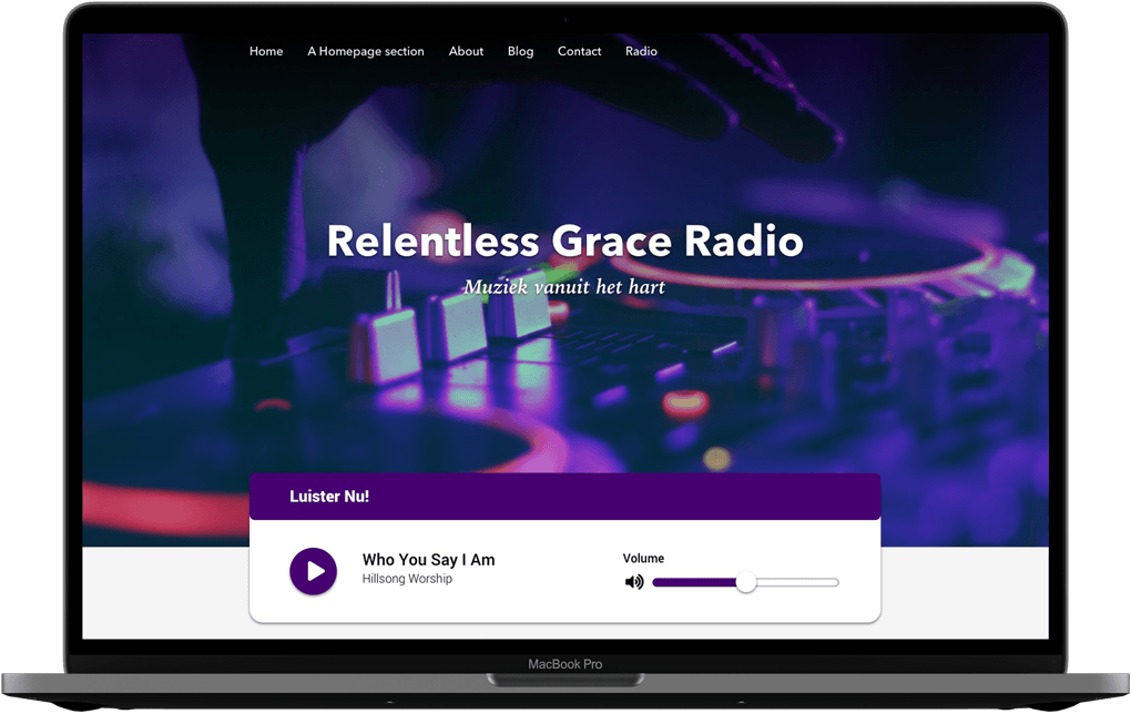 First iteration of the website header