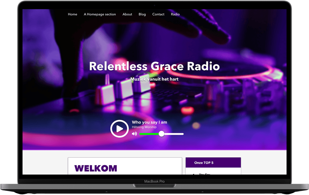 Second iteration of the website header